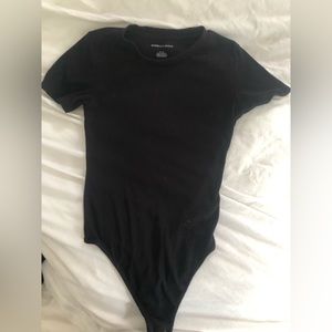 American Eagle Black Ribbed Bodysuit